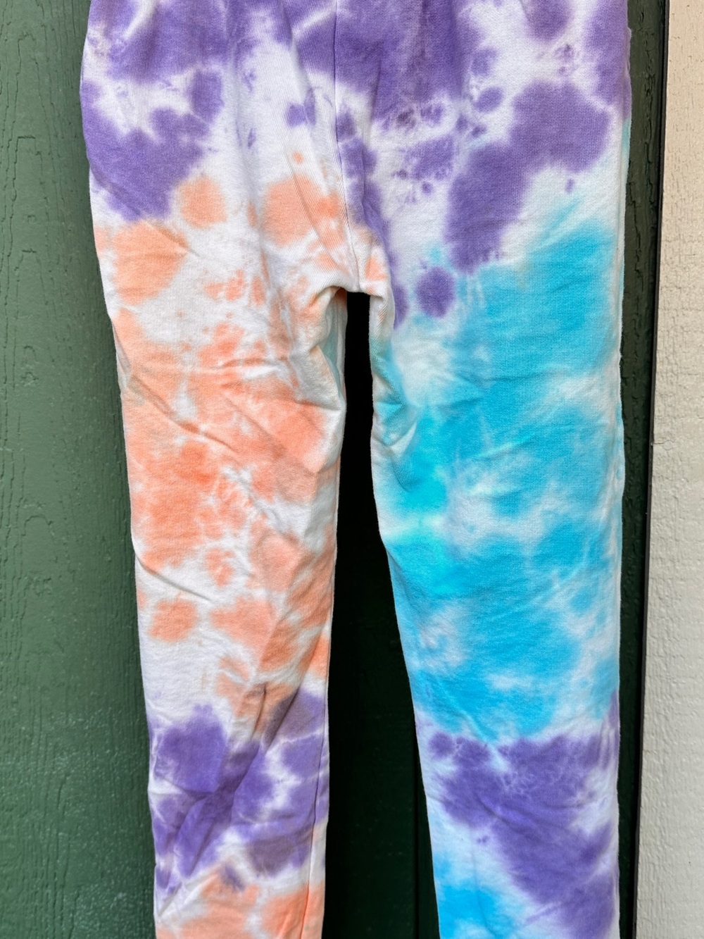 Girls Tie-Dye Jogger Pants - Purple Blue Orange - Picture 2 of 3